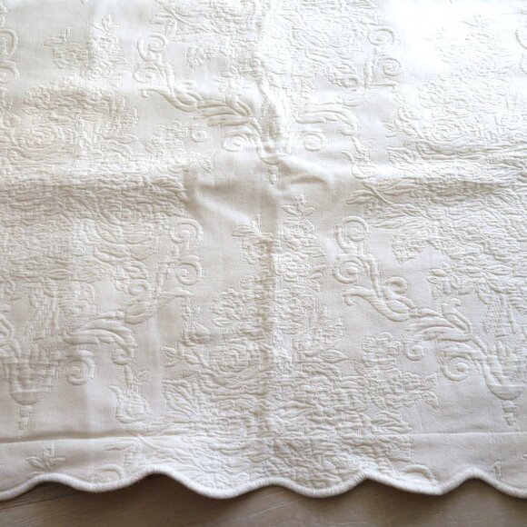 JCP Home Matelassé Quilted Pillow Shams 2 Standard Made in Portugal Pale Yellow - Picture 5 of 15